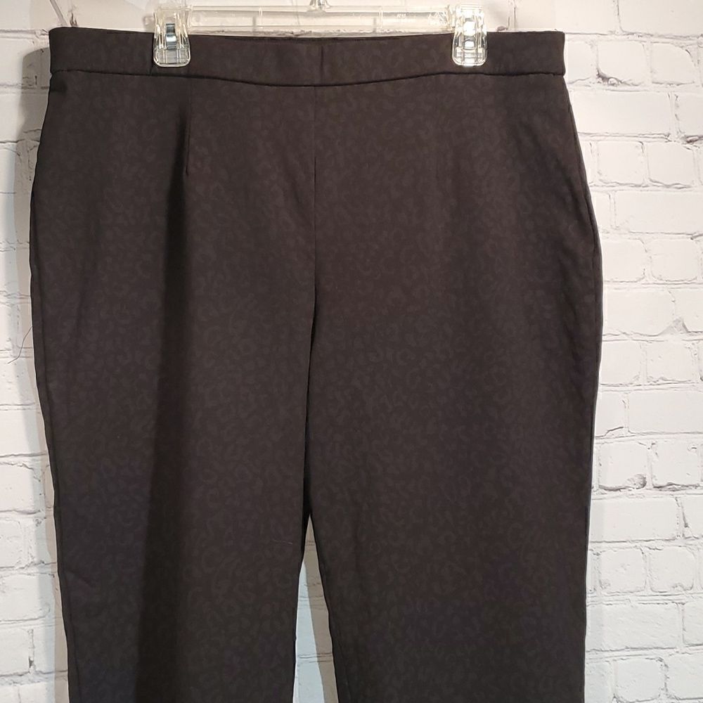 Prophecy black with leopard print pull on pants - Picture 2 of 9
